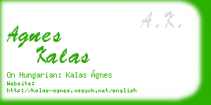agnes kalas business card